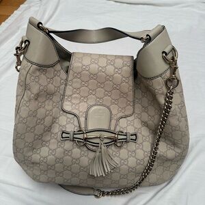 Gucci Emily Hobo Guccissima Shoulder Bag